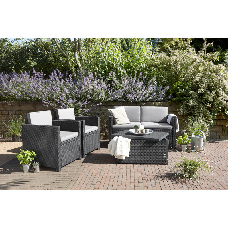 Keter 4 Seater Rattan Effect Sofa Set & Reviews Wayfair.co.uk